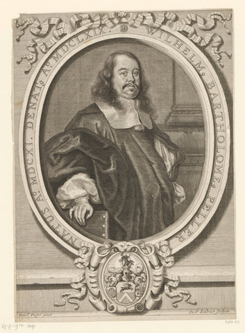 Portret van Wilhelm Balrtholomäus Peller von Schoppershof, Jakob von Sandrart, 1669 Canvas Print