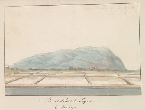 View of the salt pans of Trapani, Louis Ducros, 1778 Canvas Print