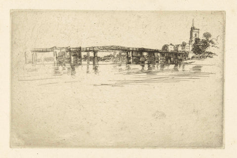 The Little Putney Bridge, James Abbott McNeill Whistler, 1879 Canvas Print