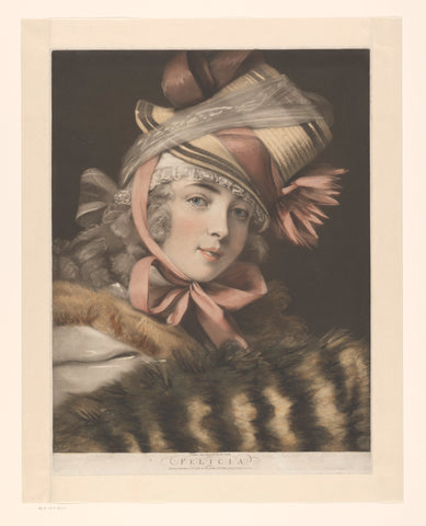 Portret van een actrice, mogelijk Louise-Rosalie Lefebvre, John Raphael Smith, 1796 Canvas Print