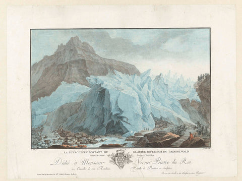 Glacier at Grindelwald, Jean François Janinet, 1762 - 1785 Canvas Print