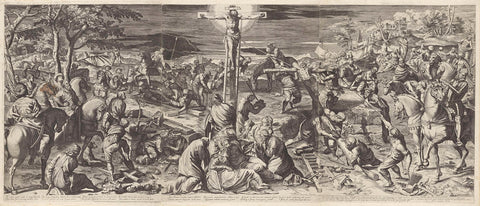 Crucifixion of Christ, Aegidius Sadeler (attributed to), in or after 1582 Canvas Print