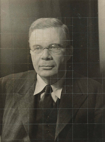 Portrait of Hubertus Johannes van Mook, Minister of Colonies, Vrij Nederland, 1940 - 1945 Canvas Print