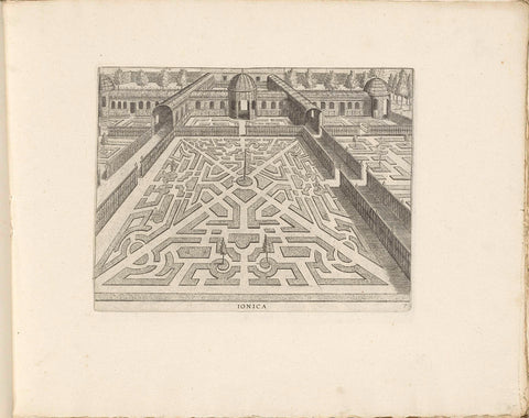 Garden with a first floor with diagonal paths, Hans Vredeman de Vries, c. 1635 - c. 1640 Canvas Print