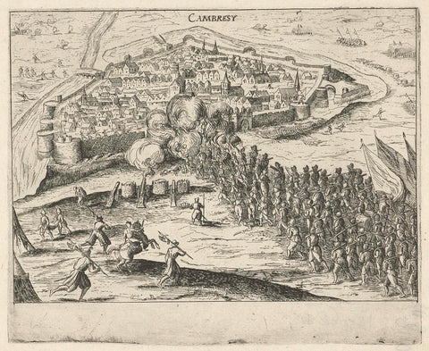 Conquest of Le Cateau-Cambrésis by the Duke of Anjou, 1581, anonymous, 1613- 1615 Canvas Print