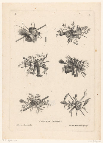 Trofeeën met ruitersattributen, anonymous, in or after 1772 - 1806 Canvas Print