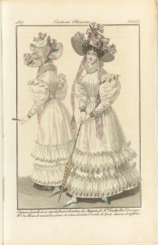 Journal des dames et des modes 1827, Costume Parisien (2525), anonymous, 1827 Canvas Print