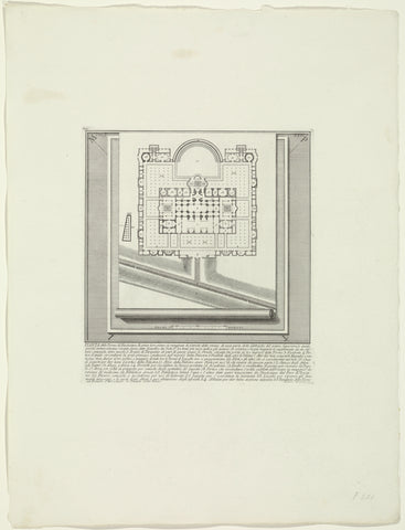 Map of the Baths of Diocletian in Rome, Giovanni Battista Piranesi, c. 1756 - c. 1757 Canvas Print