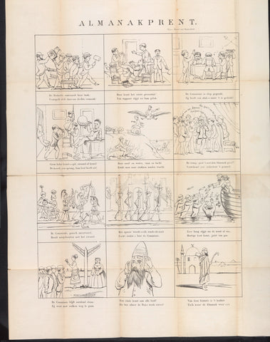 Cartoon in Leiden student almanac, 1869, anonymous, 1869 Canvas Print