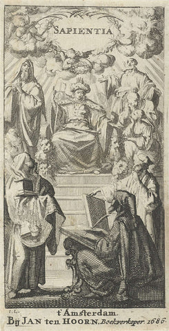 Solomon on his throne, Jan Luyken, 1686 Canvas Print