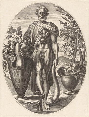 Autumnus, Cornelis Cort, 1565 Canvas Print