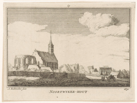 View of Noordwijkerhout, 1631, Abraham Rademaker, 1725 - 1803 Canvas Print