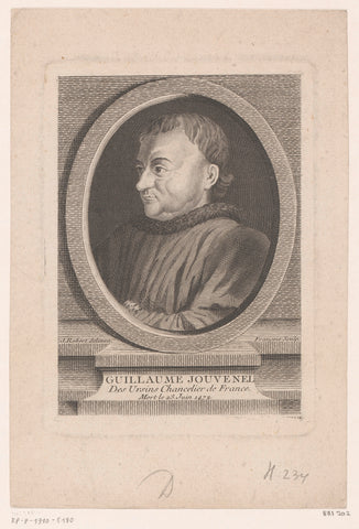 Portret van Guillaume Jouvenel des Ursins, Jean Charles François, 1755 - 1765 Canvas Print