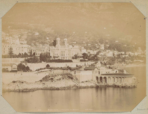 View of Monte Carlo from Monaco, Étienne Neurdein, c. 1890 - c. 1900 Canvas Print