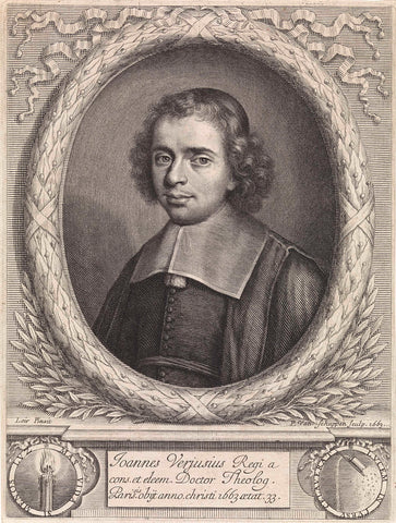 Portret van Jean Verjus, Pieter van Schuppen, 1663 Canvas Print