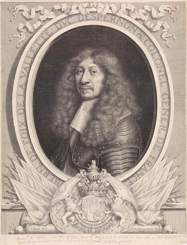 Portrait of Bernard de Foix de la Valette, Duke of Epernon, Pieter van Schuppen, 1661 Canvas Print