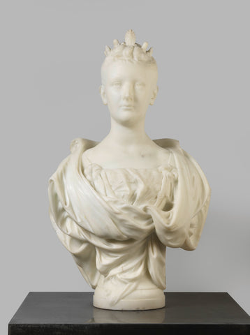 Bust of Queen Wilhelmina (1880-1962), Bart van Hove, 1898 Canvas Print