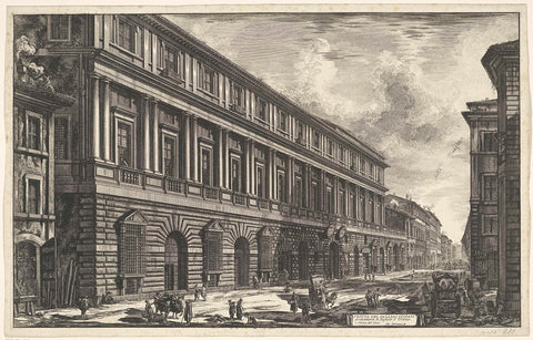 Palazzo Vidoni Caffarelli te Rome, Giovanni Battista Piranesi, 1748–1778 Canvas Print