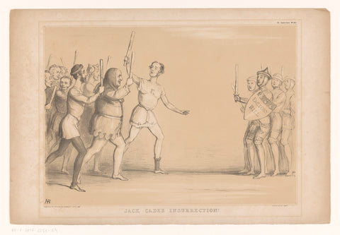 Jack Cades re-upstand, John Doyle, 1844 Canvas Print