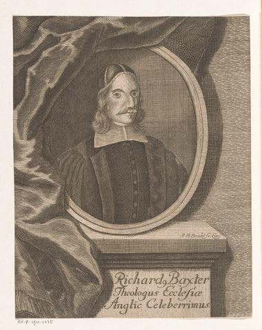 Portrait of Richard Baxter, Johann Benjamin Brühl, 1701 - 1763 Canvas Print