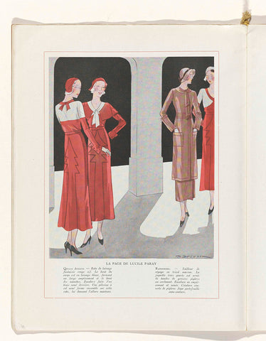 Art - Goût - Beauté, Feuillets de l'elegance feminine, March 1932, No. 139, 12th Anne, p. 12, R. Drivon, 1932 Canvas Print