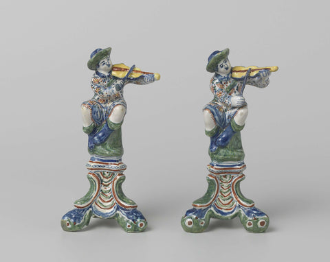 Two figurines, From Metaale Pot, c. 1700 - c. 1715 Canvas Print