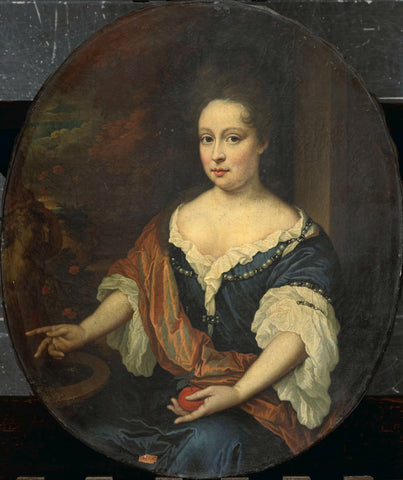 Judith Allijn (d 1702), Wife of Harmen Lijnslager, Jan van Haensbergen, 1699 Canvas Print