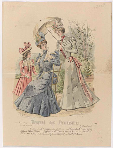 Journal des Demoiselles, 1 June 1898, No. 5170 : Toilettes de Mme Gradoz (...), Paul Lacourière, 1898 Canvas Print