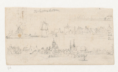 View of Schoonhoven, Jan Brandes, 1787 Canvas Print