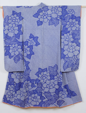 Furisode met pioenrozen, anonymous, 1960 - 1980 Canvas Print