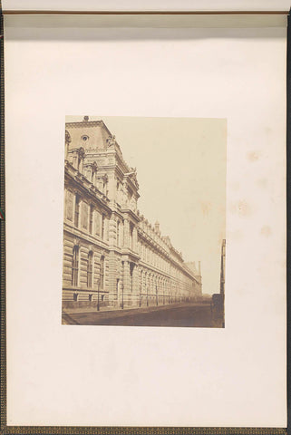 Façade of the Pavillon Richelieu in the Palais du Louvre and rue de Rivoli, Édouard Denis Baldus, c. 1857 Canvas Print