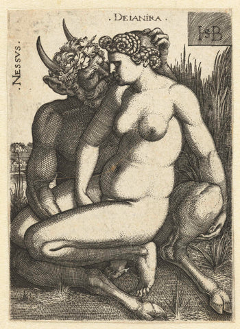 Nessus en Deïnira, Hans Sebald Beham, 1510 - 1550 Canvas Print