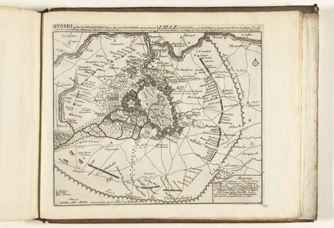 Map of the Siege of Lille, 1708, Abraham Allard, 1726 Canvas Print