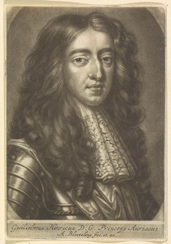 Portrait of William III, Prince of Orange, Abraham Bloteling, 1670 - 1690 Canvas Print