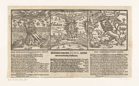 Cartoon on the siege and capture of Saint Andries by Maurits, 1600, anonymous, 1600 Canvas Print