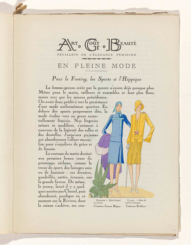 Art - Goût - Beauté, Feuillets de l' élégance féminine, March 1929, No. 103, 9th Year, p. 11, Charles Goy, 1929 Canvas Print