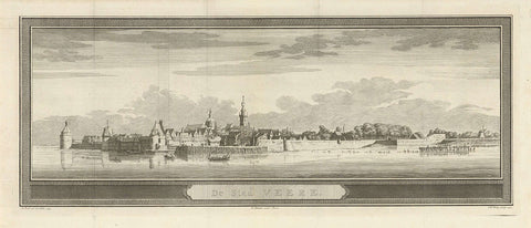 View of Veere, 1743, Jan Caspar Philips, 1752 - 1760 Canvas Print