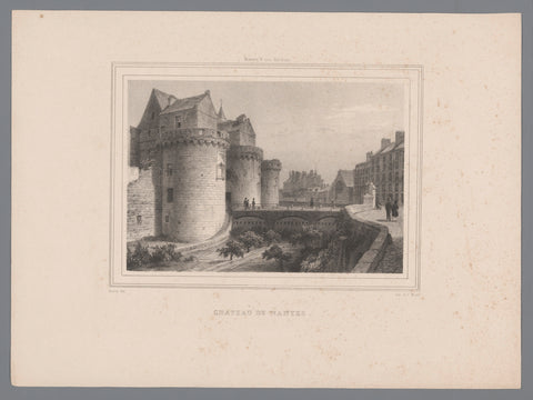 View of the Castle of the Dukes of Brittany in Nantes, Isodore-Laurent Deroy, 1833 - 1835 Canvas Print