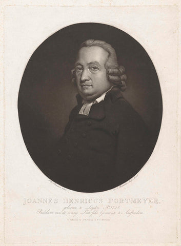 Portrait of Jan Hendrik Fortmeijer, Frederik Christiaan Bierweiler, 1805 Canvas Print