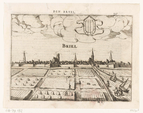 View of van Den Briel, 1572, anonymous, 1613 - 1615 Canvas Print