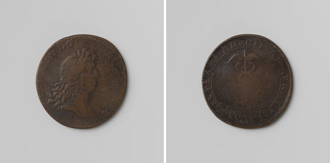 Peace of Nijmegen, medal of calculations minted in honour of Louis XIV, King of France, anonymous, 1678 Canvas Print