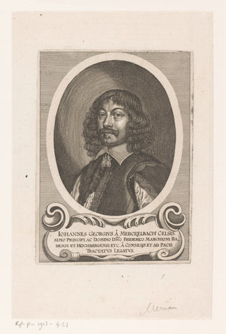 Portret van Johann Georg von Merckelbach, Matthäus Merian (I), 1652 Canvas Print