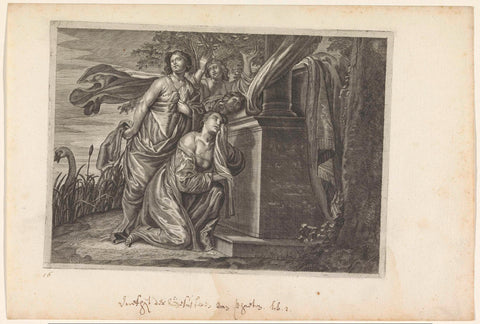 Phaëthon's sisters mourn his death, Crispijn van de Passe (II), c. 1636 - 1670 Canvas Print