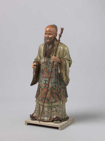 Head of a standing Chinese kink puppet (male), anonymous, 1804 - 1808 Canvas Print