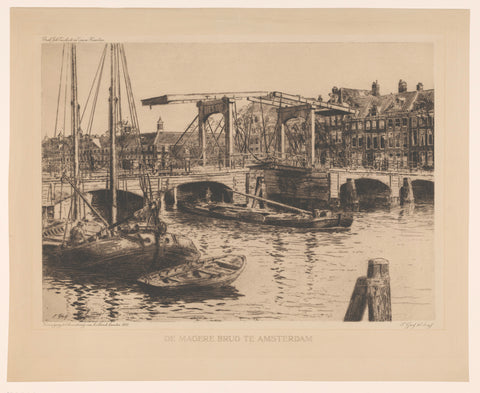 De Magere Brug te Amsterdam, Salomon Garf, 1929 Canvas Print