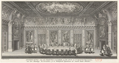 Weekly consultation by the States-General in the Trêveszaal, 1738, Jan Caspar Philips, 1738 Canvas Print