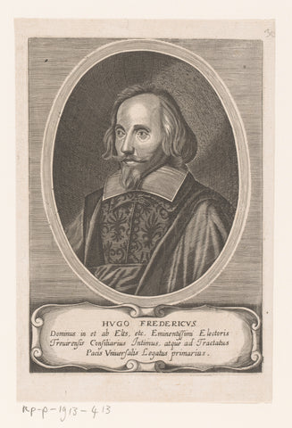 Portret van Hugo Friederich von Eltz, Matthäus Merian (I), 1652 Canvas Print