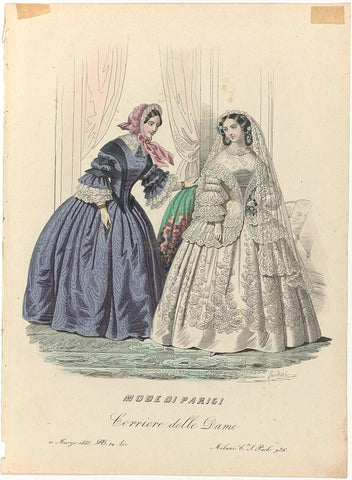 Corriere delle Dame, 20 Marzo (maart) 1855, No. 12 bis, Gandini, 1855 Canvas Print