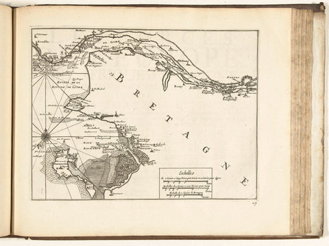 Map of the south coast of Brittany near Nantes, 1726, anonymous, 1726 Canvas Print