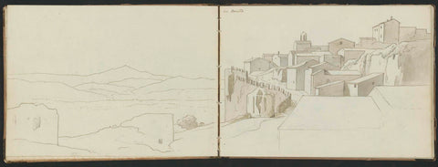 View of Orvieto, Abraham Teerlink, c. 1808 - c. 1857 Canvas Print